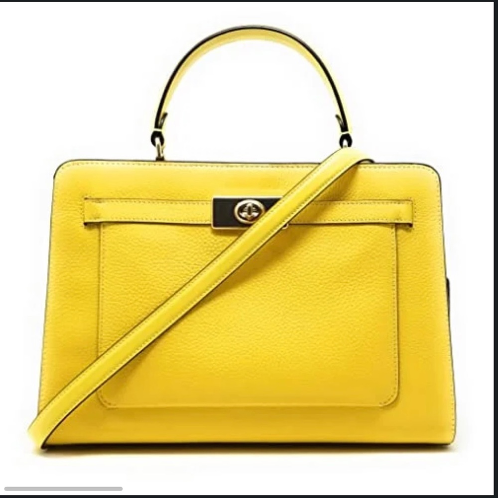 Coach Women's Lane Carryall (Pebble Leather - Retro Yello)